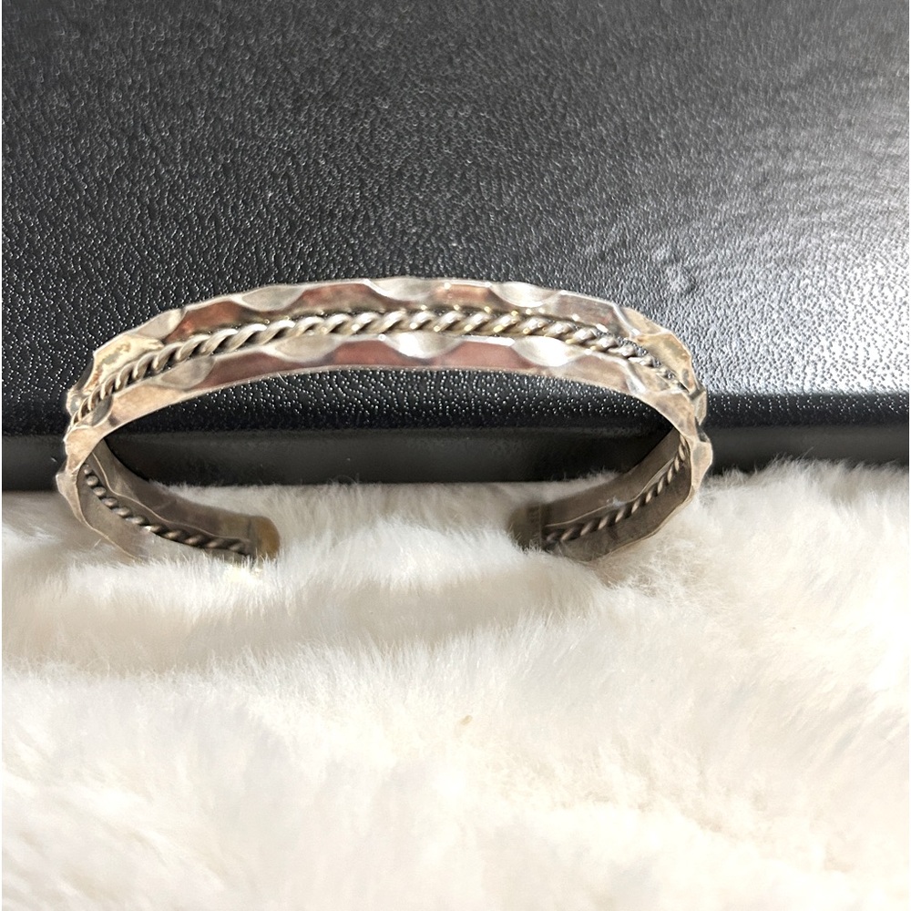 THREE Navajo Native American Cuff Bracelets - Picture 2 of 13